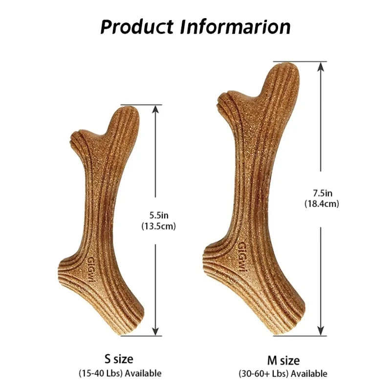 Real Deer Antler Dog Chew Toy – Indestructible Natural Wood for Aggressive Chewers