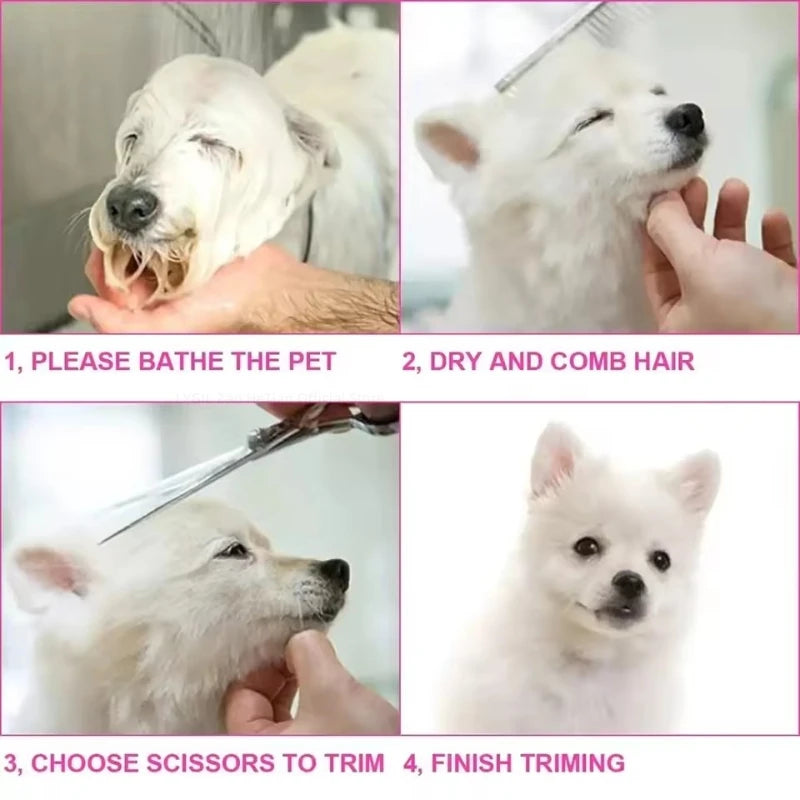 Dog Grooming Scissors Kit, Professional Scissors for Grooming with Safety Round Tips, Grooming Shears for Dogs Cat Pet At Home