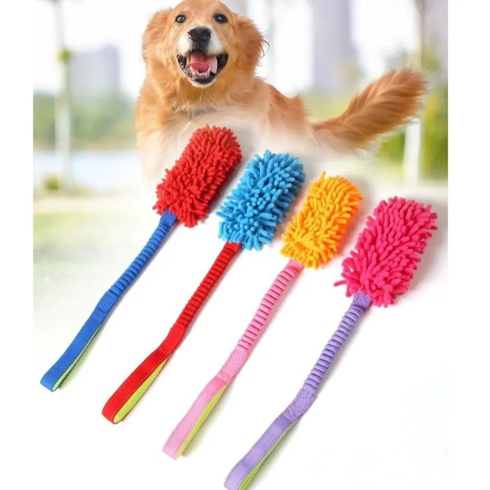 Plush Rope Ball Dog Toy – Interactive Dental Cleaning Chew for Small & Medium Dogs