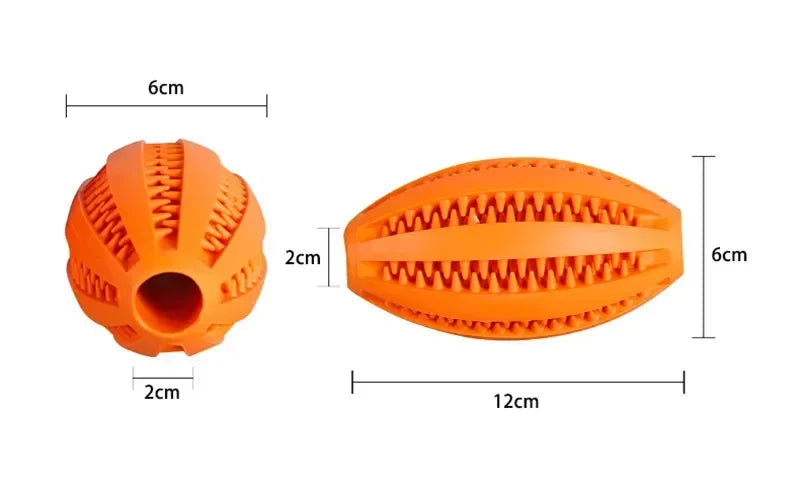 Rubber Chew Ball for Dogs – Dental Cleaning & Treat Dispenser – Medium to Large