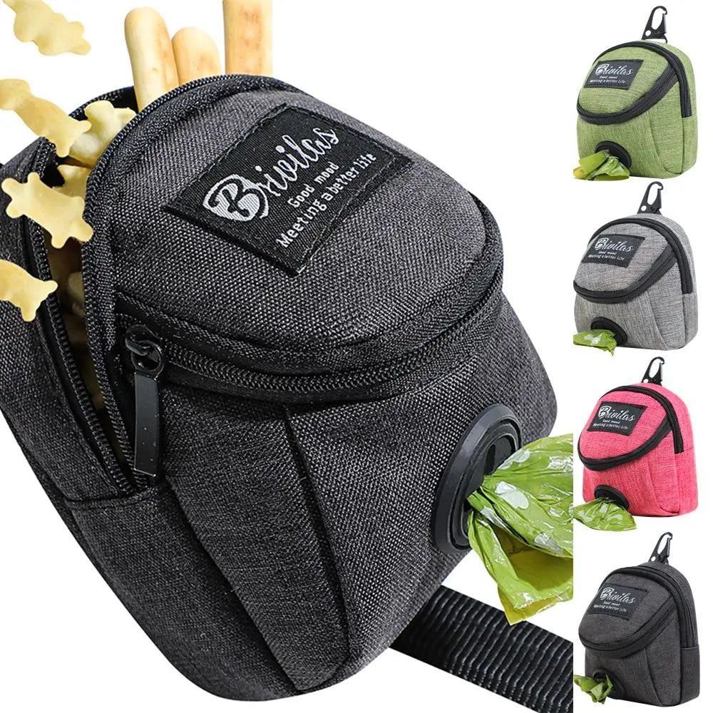 Multifunction Dog Treat Pouch & Waste Bag Dispenser – Portable Training Bag for Walks