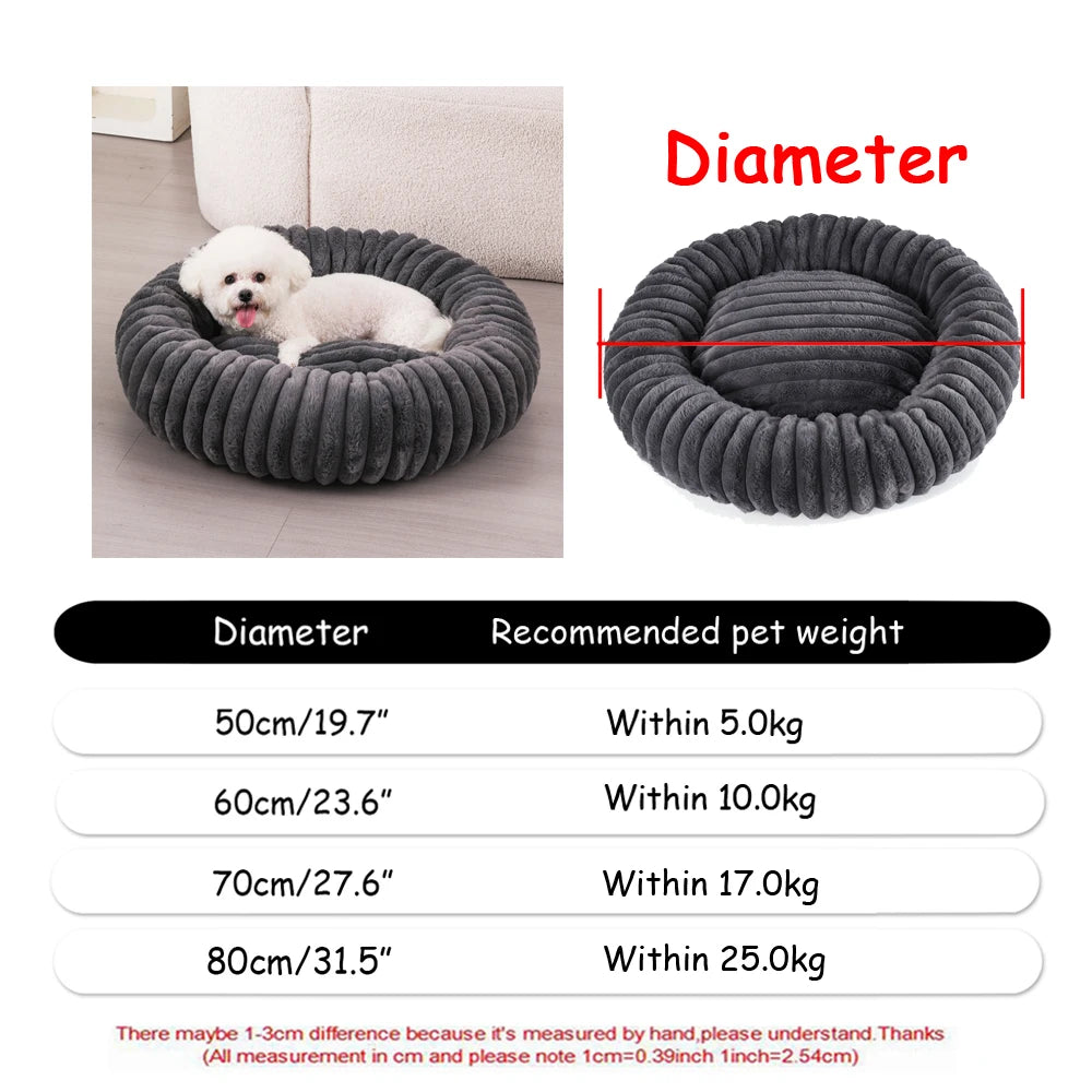 Luxury Round Pet Bed for Dogs & Cats – Ultra Soft & Warm