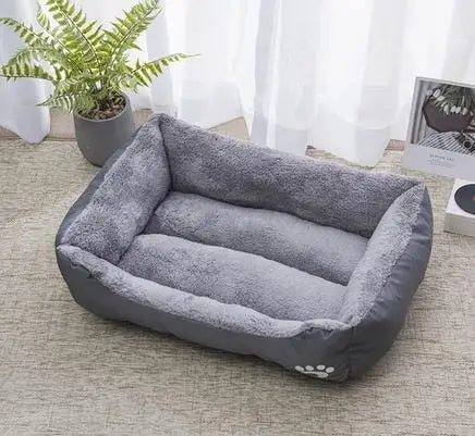 Square Cotton Pet Bed for Dogs & Cats – Warm Nest in Candy Colors