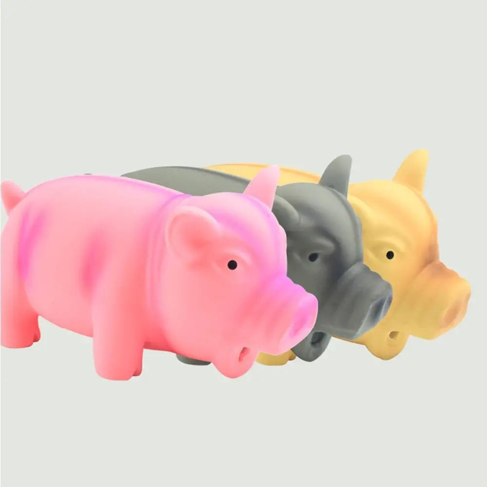 Juguete Masticable para Perros con Sonido — Cerdito de Látex
