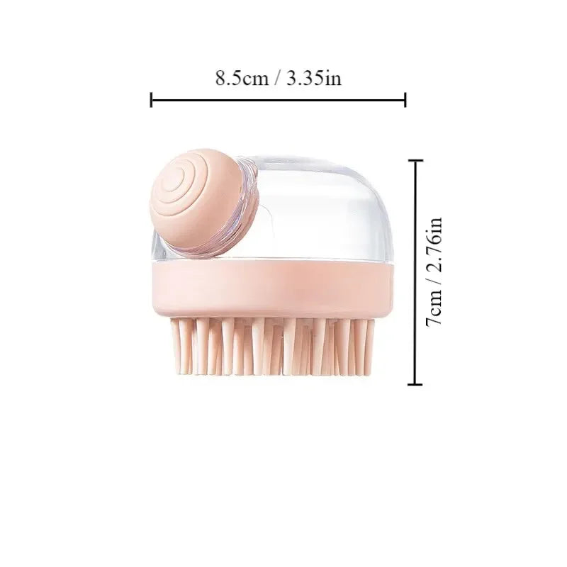 Bath Brush with Shampoo Dispenser for Dogs and Cats – Massage & Deep Cleaning