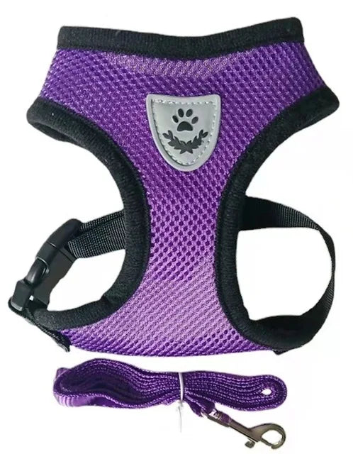 Mesh Harness & Leash Set for Cats and Dogs — Breathable, Reflective & Adjustable