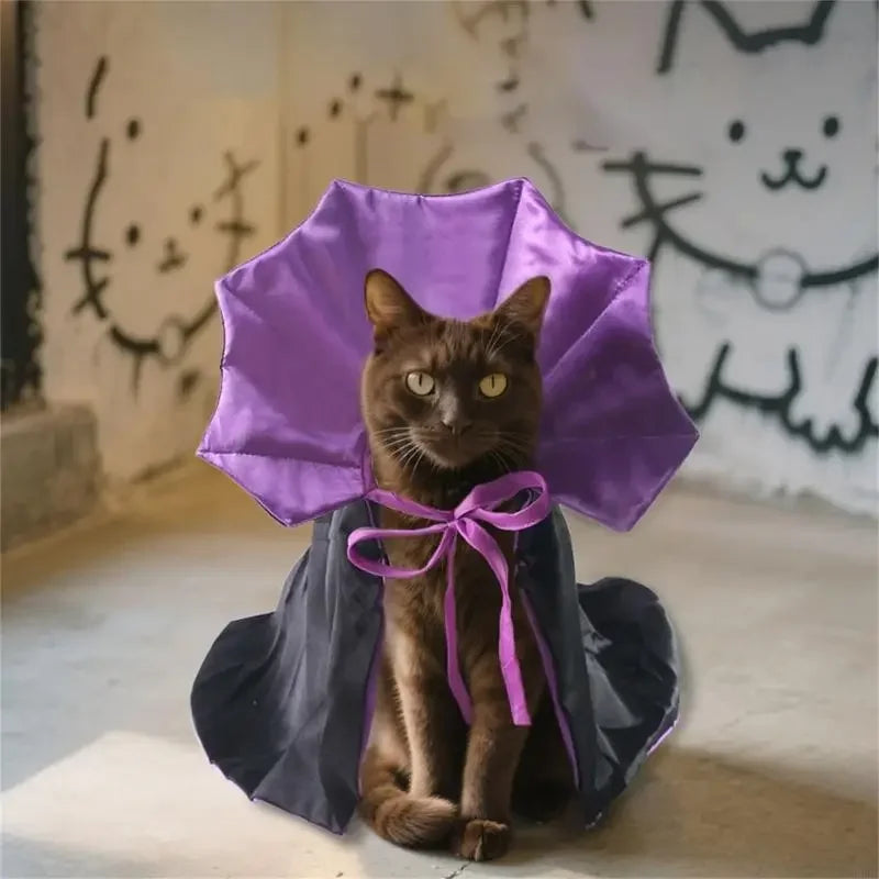 Halloween Cape for Dogs and Cats – Cosplay Costume with Lace-Up Design
