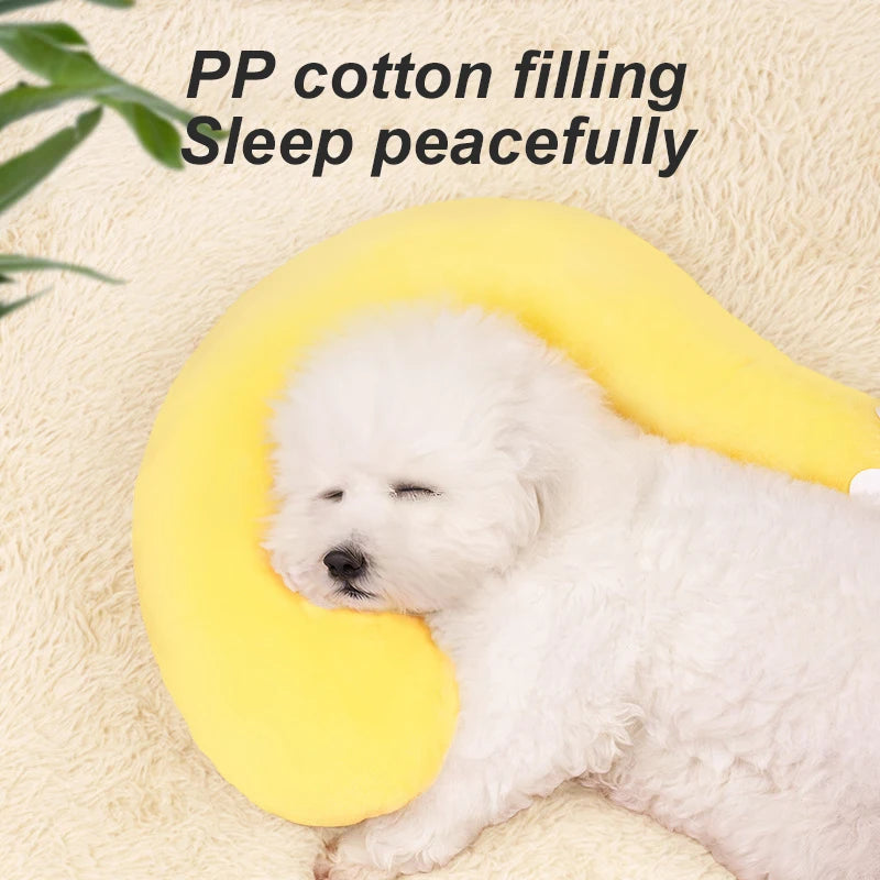 U-Shaped Pet Pillow – Neck Protector for Dogs & Cats