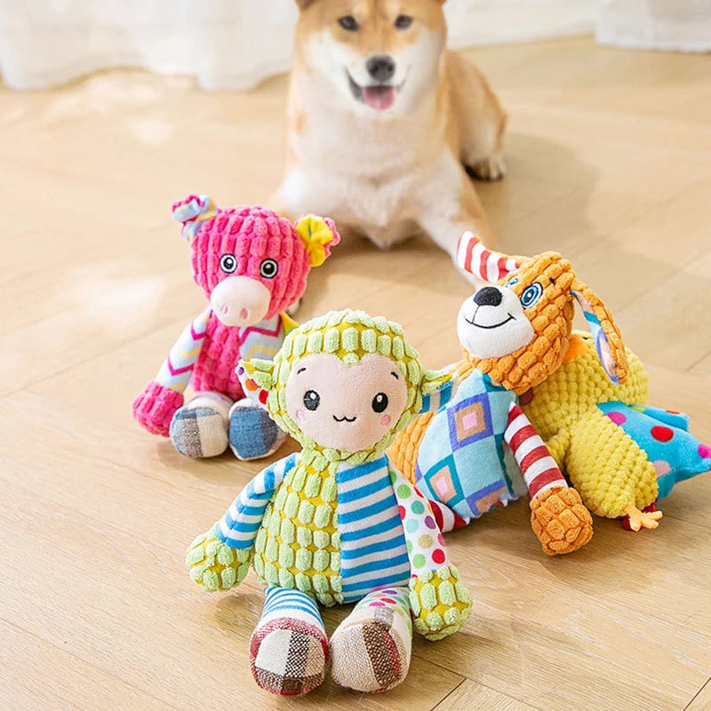 Juguete de Peluche con Sonido para Perros y Gatos - Animales Lindos, Interactivo
