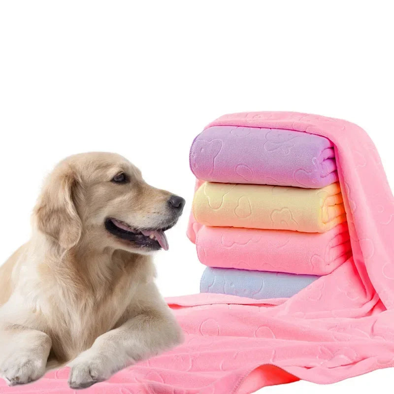 Pet Bath Towel for Dogs and Cats – Absorbent Quick-Dry Microfiber