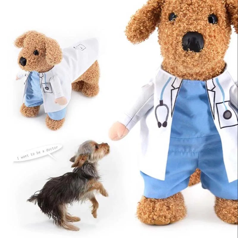 Doctor Costume for Dogs & Cats – Funny White Lab Coat for Parties & Photos
