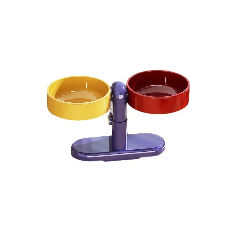 Height-Adjustable Anti-Tip Bowl for Dogs and Cats