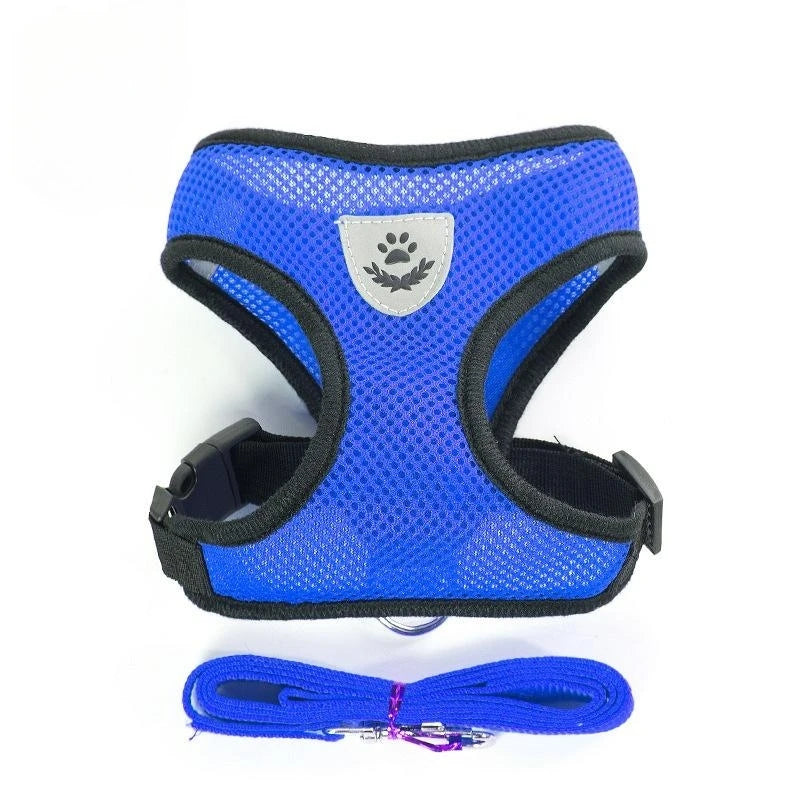 Mesh Harness & Leash Set for Cats and Dogs — Breathable, Reflective & Adjustable