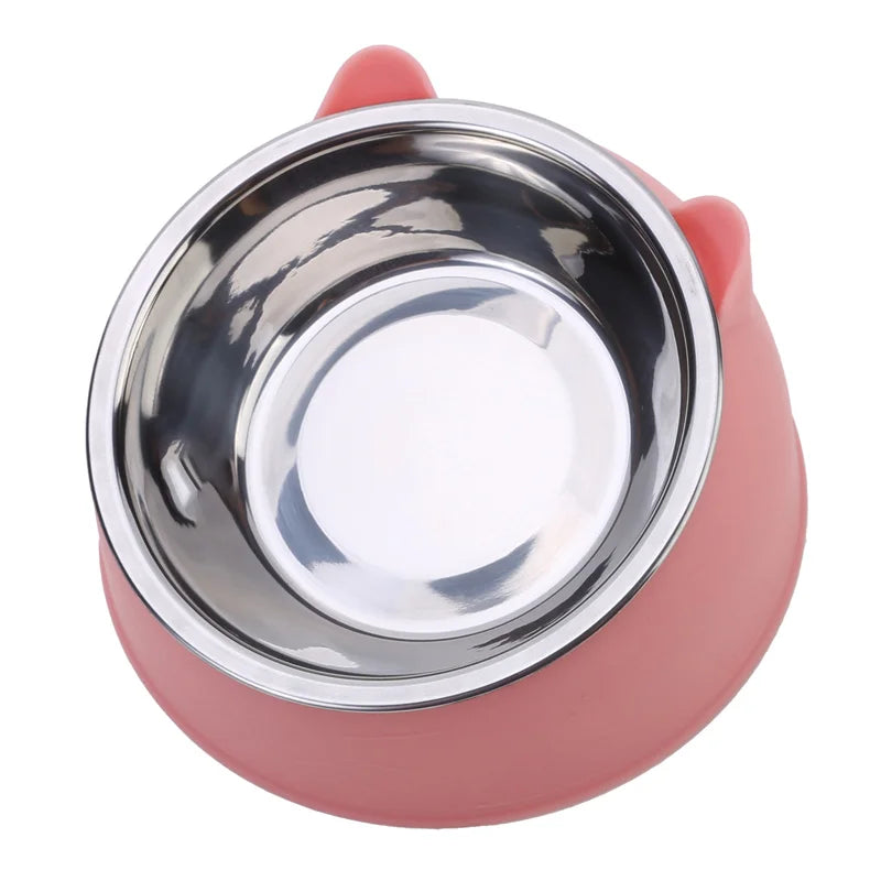 Tilted Stainless Steel Bowl for Cats and Dogs – 1, 2 or 5 Pack
