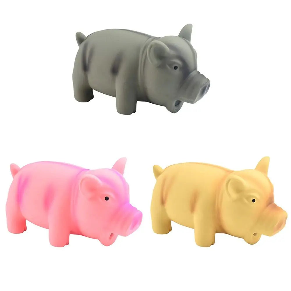 Juguete Masticable para Perros con Sonido — Cerdito de Látex