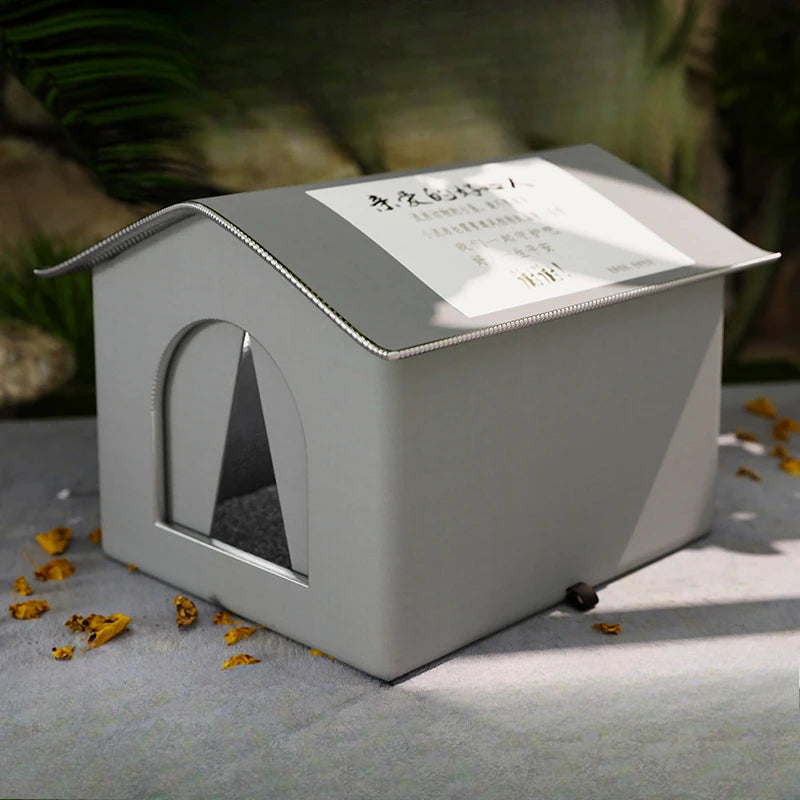 Pet Cave House for Dogs & Cats – Waterproof Foldable Winter Shelter