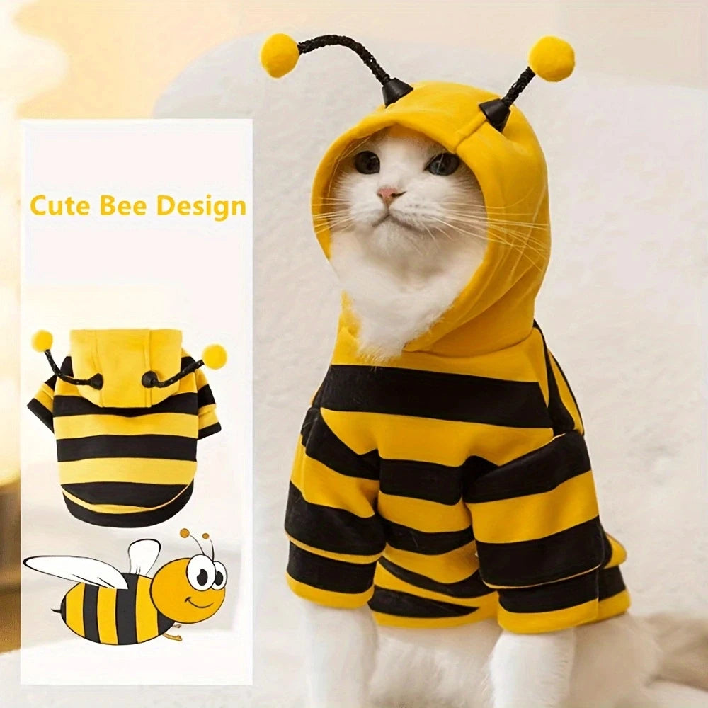 Bee Costume for Dogs & Cats – Adorable Hoodie for Halloween & Parties