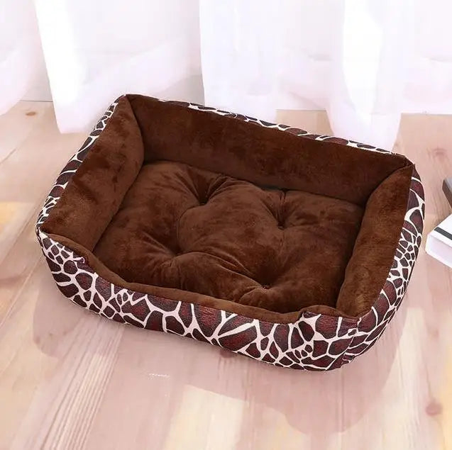Square Cotton Pet Bed for Dogs & Cats – Warm Nest in Candy Colors