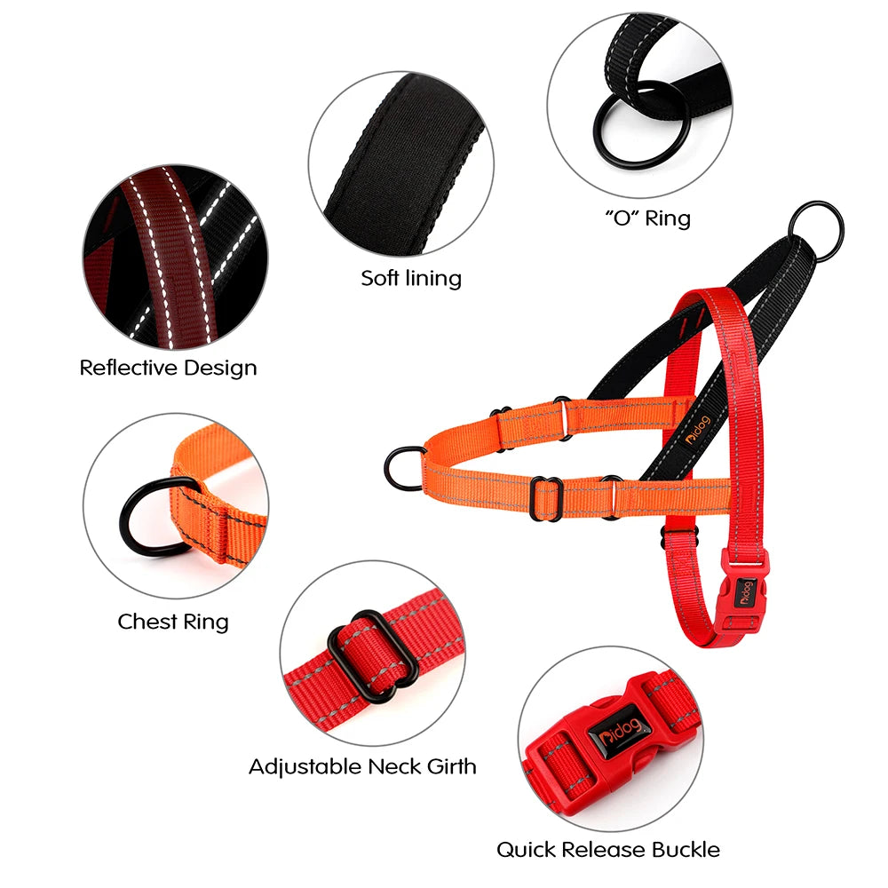 Reflective No-Pull Dog Harness — Padded, Adjustable & Durable