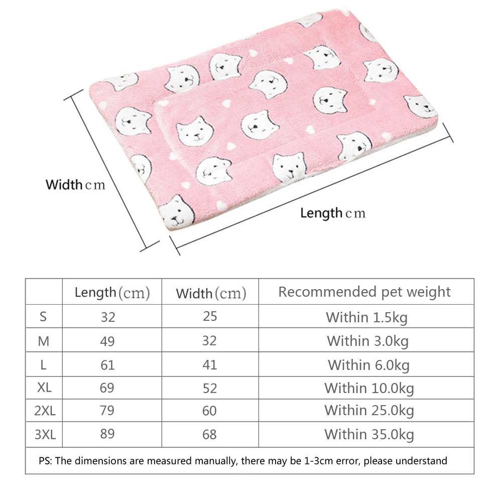 Double-Sided Pet Mat for Dogs & Cats – Warm, Soft & Machine Washable