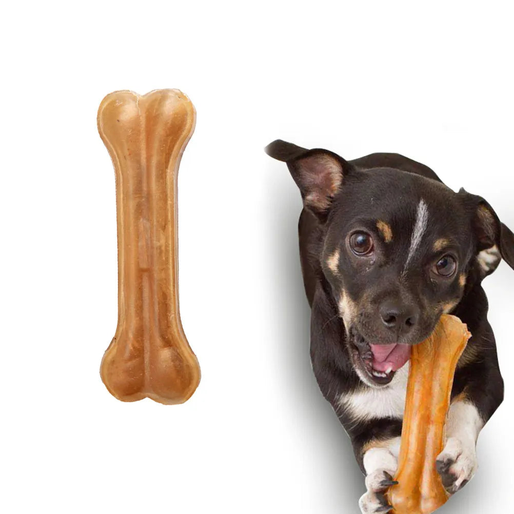Hueso Masticable para Perros Pequeños y Cachorros - Cuero Crudo, Limpieza Dental