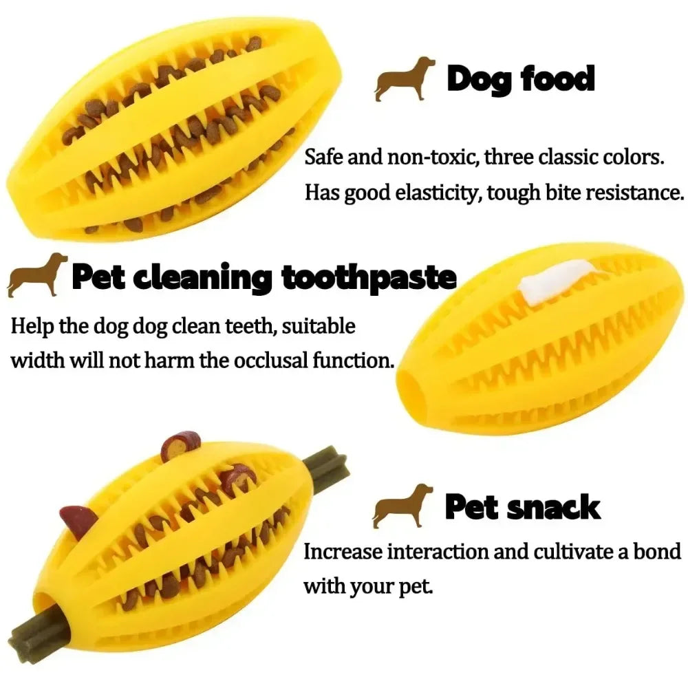 Rubber Chew Ball for Dogs – Dental Cleaning & Treat Dispenser – Medium to Large