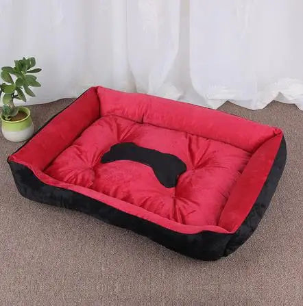 Square Cotton Pet Bed for Dogs & Cats – Warm Nest in Candy Colors