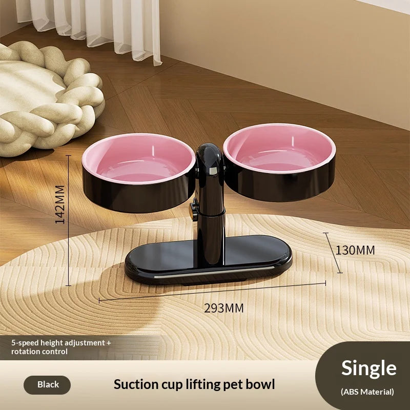Height-Adjustable Anti-Tip Bowl for Dogs and Cats