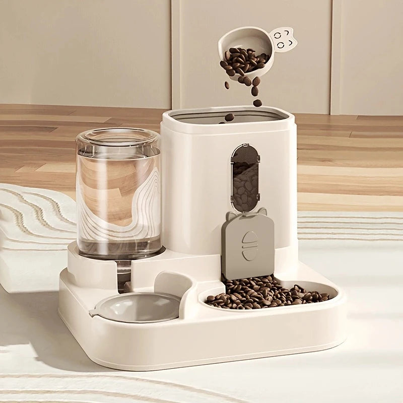 Automatic 2-in-1 Food & Water Dispenser for Dogs and Cats - Large Capacity