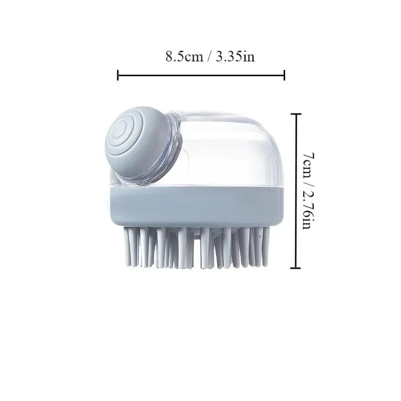 Bath Brush with Shampoo Dispenser for Dogs and Cats – Massage & Deep Cleaning