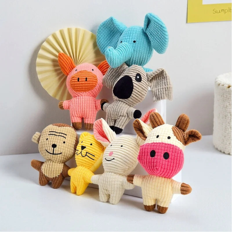 Juguete de Peluche con Sonido para Gatos y Perros - Diseño Mazorca Resistente a Mordidas