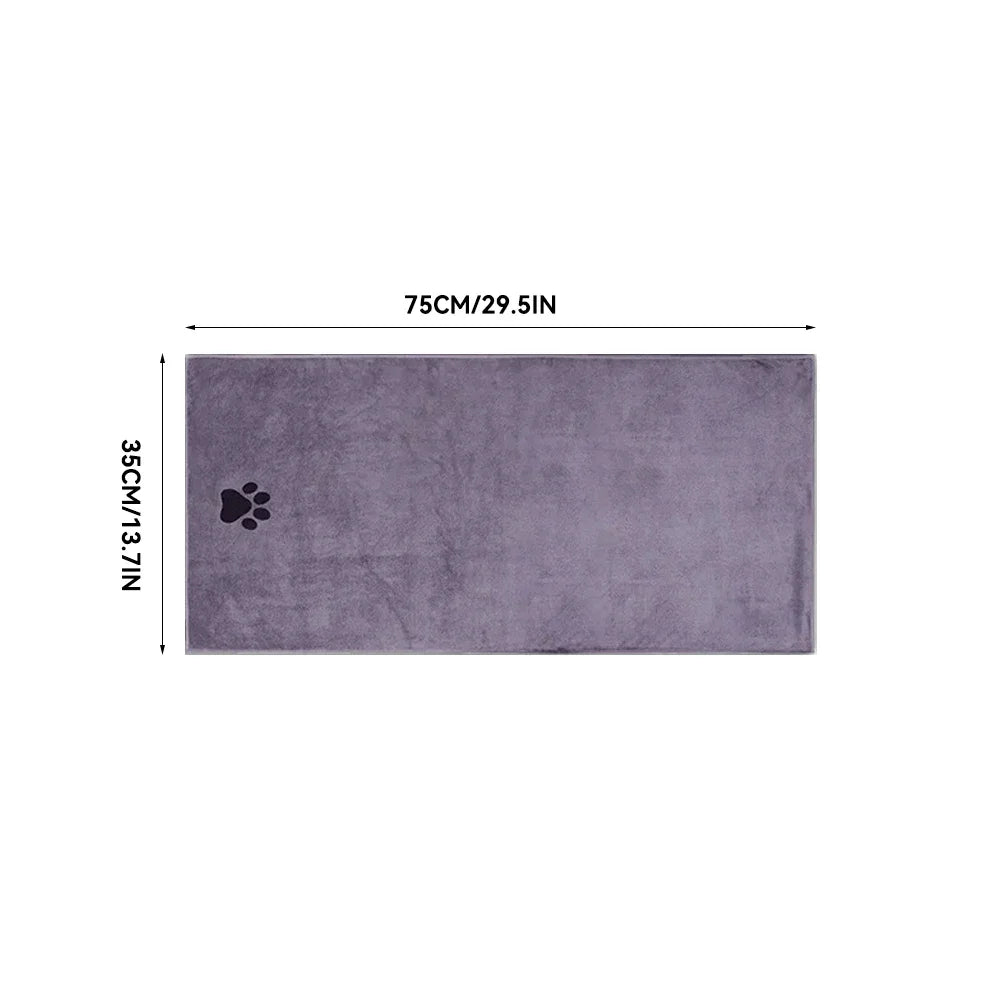 Embroidered Microfiber Bath Towel for Dogs and Cats – Soft & Absorbent