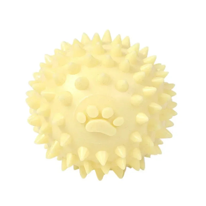 Interactive Paw Print Chew Ball for Dogs & Cats – TPR Dental Cleaning Toy