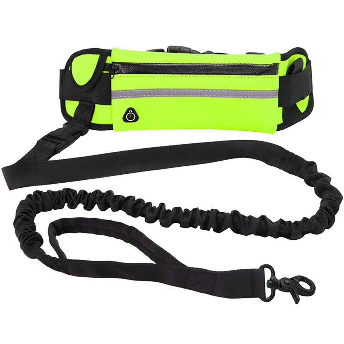 Hands-Free Dog Leash with Waist Bag — Reflective, Elastic, for Running & Walking