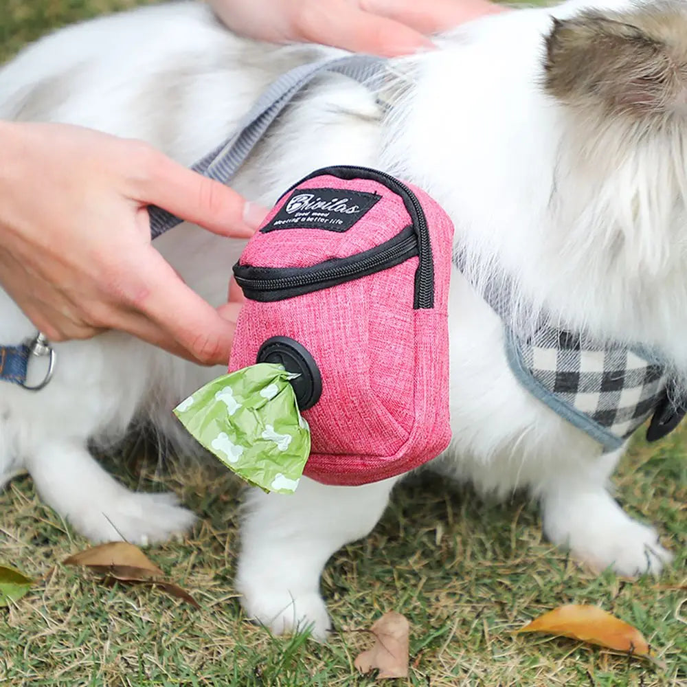 Multifunction Dog Treat Pouch & Waste Bag Dispenser – Portable Training Bag for Walks