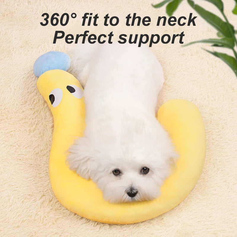 U-Shaped Pet Pillow – Neck Protector for Dogs & Cats
