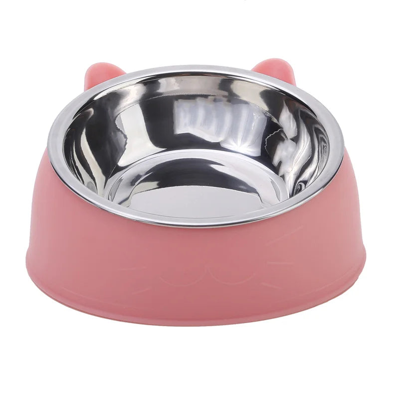 Tilted Stainless Steel Bowl for Cats and Dogs – 1, 2 or 5 Pack