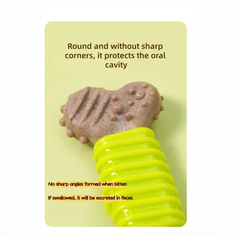 Bone-Shaped Dog Chew Toy – Durable TPR & Wood Powder – All Breeds & Sizes
