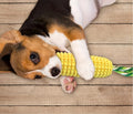 Corn Dog Chew Toy – Durable TPR Rubber, Silent or Squeaky – All Breeds