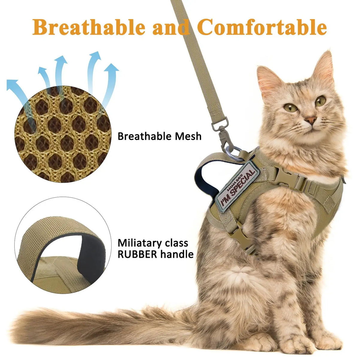 Cat & Dog Harness and Leash Set — Escape-Proof, Reflective & Adjustable