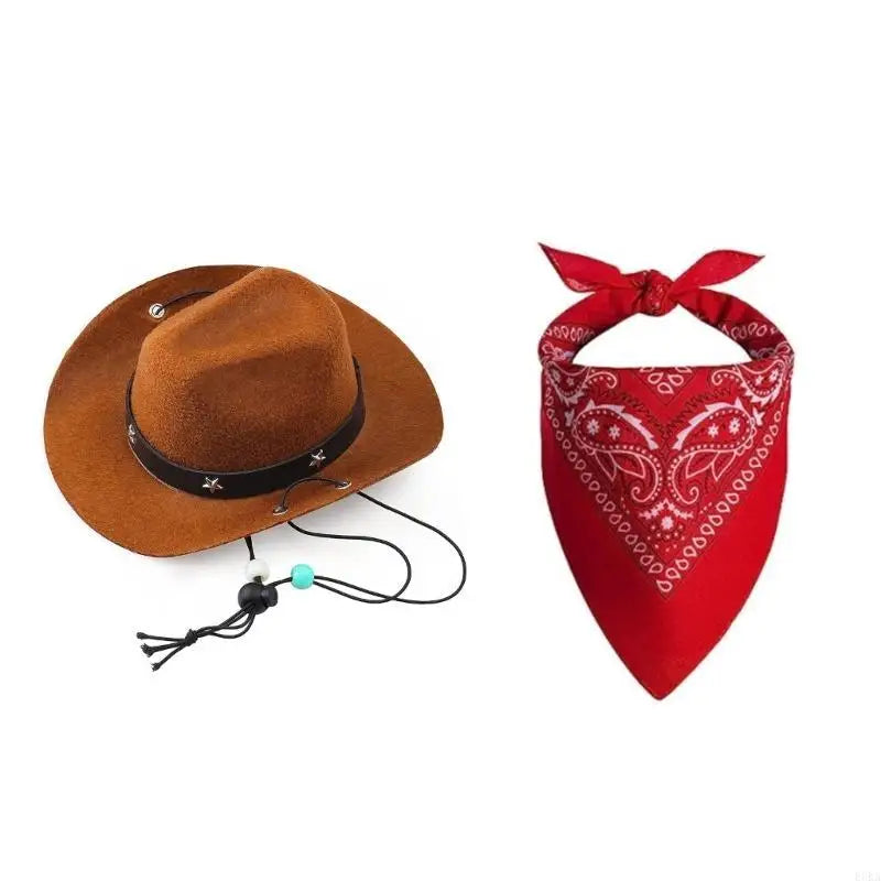 Cowboy Set for Dogs – Costume Hat and Bandana