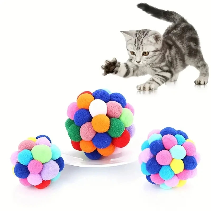 Cat Toy Balls – Plush, Bell & Wool Set for All Ages