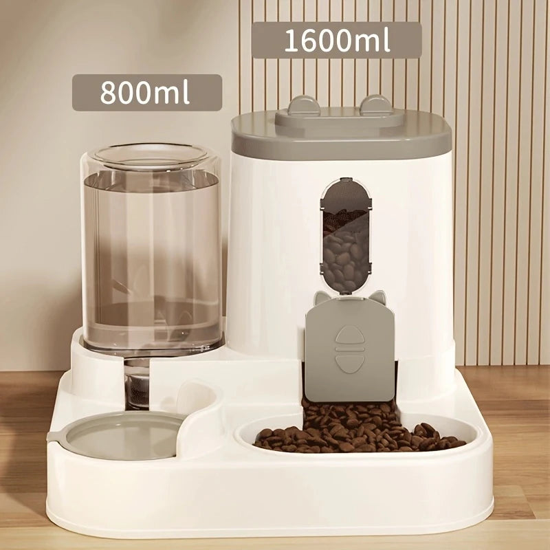 Automatic 2-in-1 Food & Water Dispenser for Dogs and Cats - Large Capacity