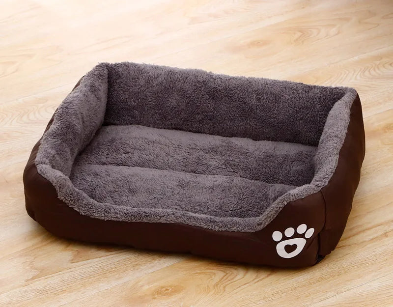 Square Cotton Pet Bed for Dogs & Cats – Warm Nest in Candy Colors