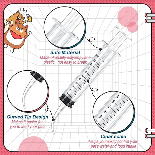 12ml Feeding Syringes for Small Pets — Dogs, Cats & Puppies
