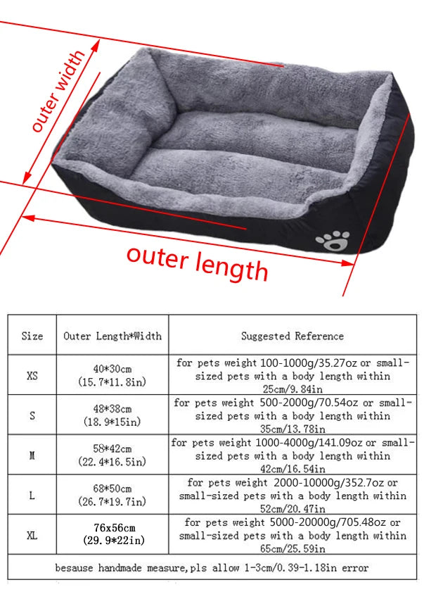 Plush Dog Bed – Non-Slip & Bite-Resistant