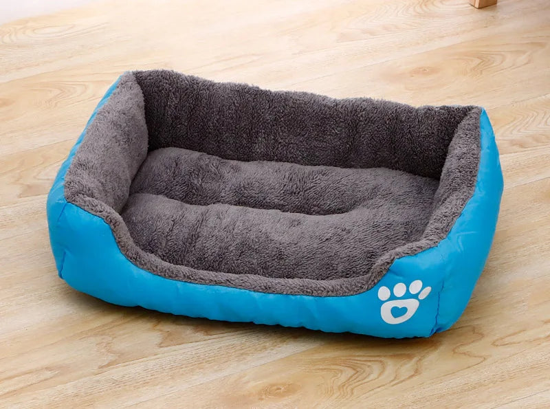 Square Cotton Pet Bed for Dogs & Cats – Warm Nest in Candy Colors