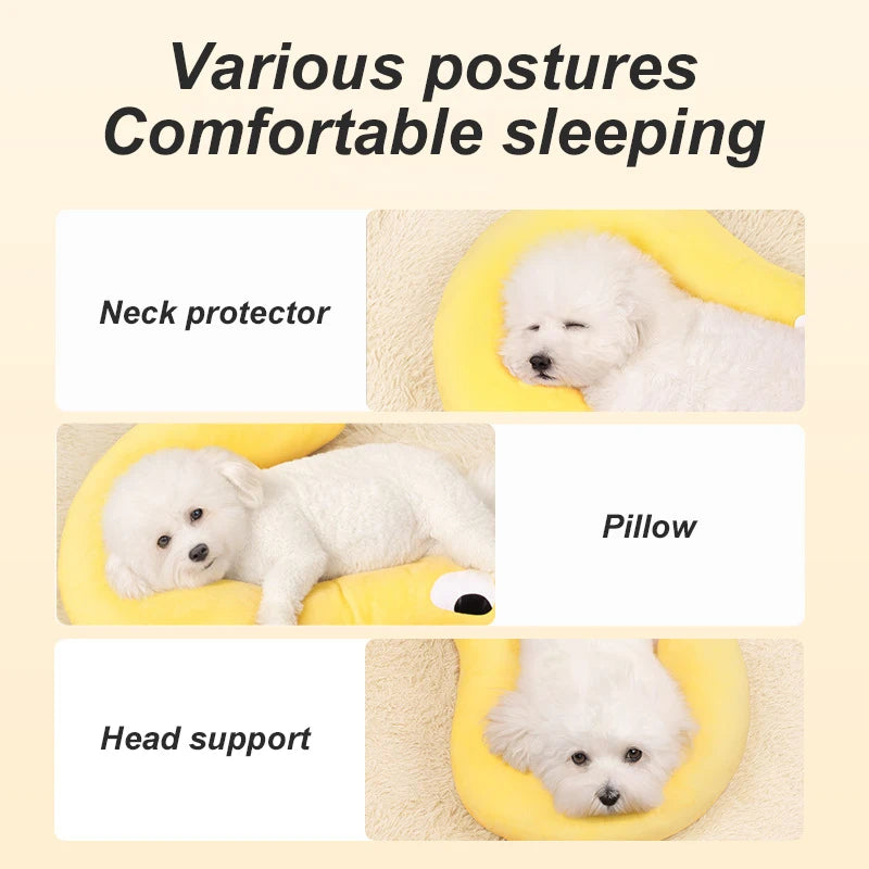 U-Shaped Pet Pillow – Neck Protector for Dogs & Cats